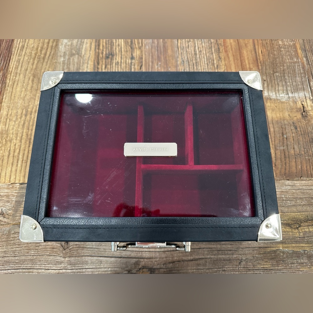 Red Acrylic  Box with Black Trim
